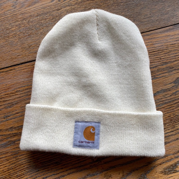 Carhartt Accessories - CARHARTT ivory ribbed knit beanie/one size/excellent condition